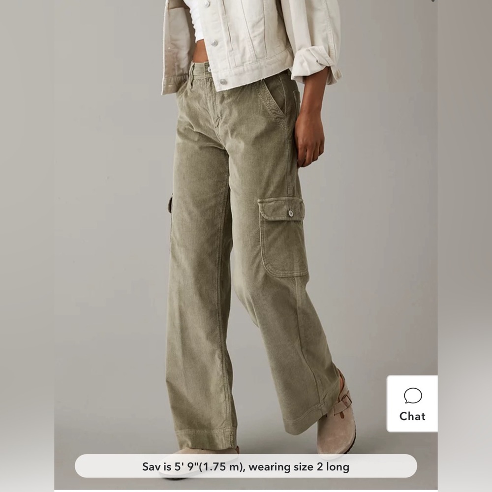American Eagle Corduroy Super High-Waisted Baggy Wide-Leg Pant